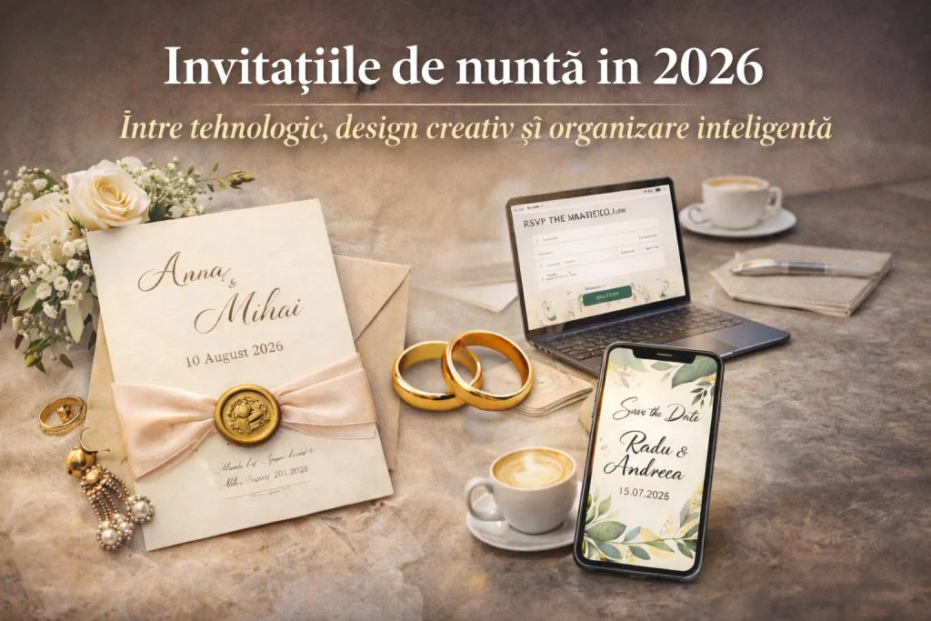 Invitațiile de nuntă în 2026: între tehnologie, design creativ și organizare inteligentă