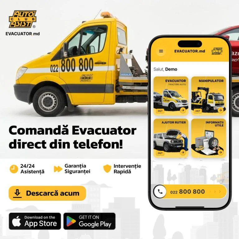 Evacuator Chișinău 24/24 – cât costă și cine ajunge cel mai rapid