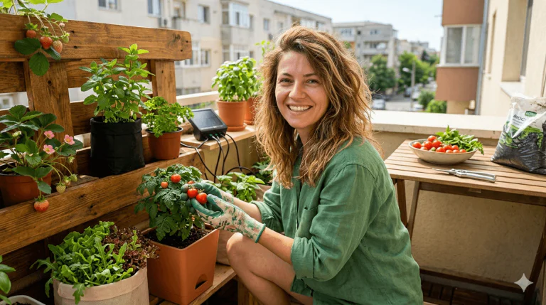 Cum să creezi o grădină comestibilă urbană în 2026: de la balcon la masă în doar câteva luni